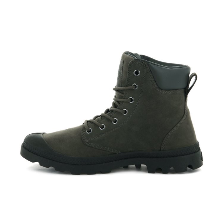 Bottes Palladium Pampa Cuff WP LUX Femme Vert Olive | FR ZYJ126H